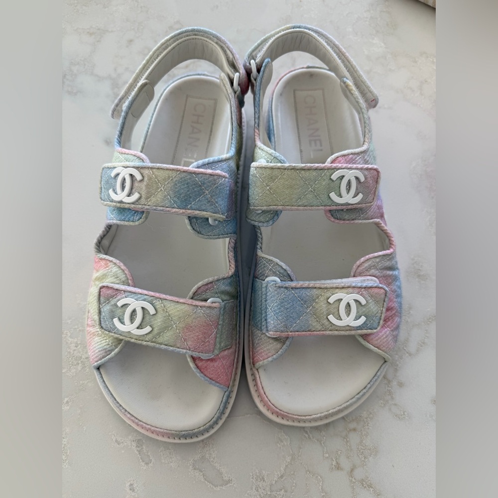 Chanel rainbow dad sandal